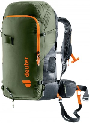 Sac À Dos De Neige Deuter Avalanche backpack Alproof Tour 38+5 Kaki Noir | 8651-NYZKR