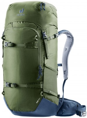 Sac À Dos De Neige Deuter Snowshoe backpack Rise 34+ Kaki | 2490-ZXFLE